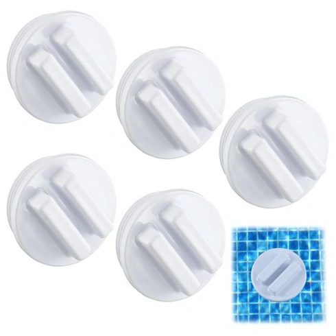 QWORK® 5dielna sada zátok do bazéna s priemerom 1,5 palca, zátylky s tesniacim O-krúžkom, vypúšťací