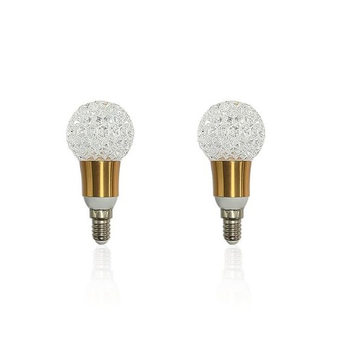 2 E14 LED žiarovky 5W 6500K studená biela, LED lampa 85-265V (B013) E14-b013-studená biela
