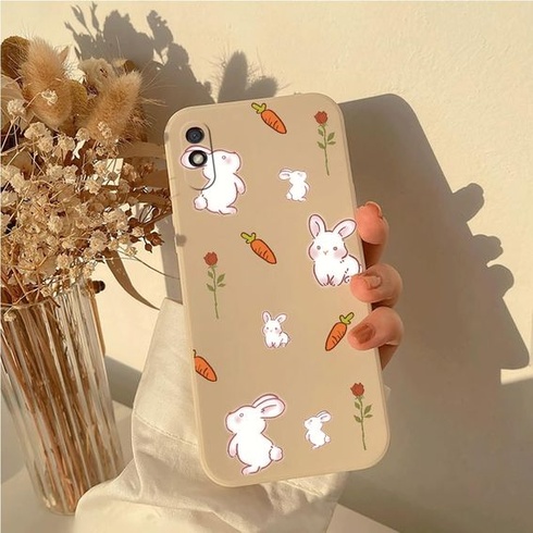 Kompatibilný s Xiaomi Poco X7 Pre mäkký kryt na telefón s roztomilým králikom a ružovým vzorom