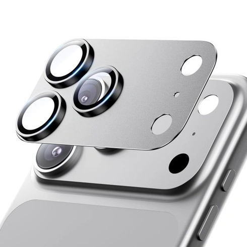 Ochranný kryt fotoaparátu Hoerrye pro iPhone 17 Pro, stříbrný, 1 kus, bílý iPhone 17 Pro