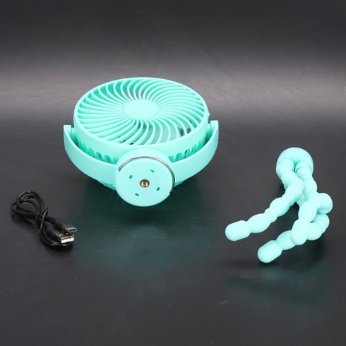 Ventilátor do kočárku Hianjoo s LED, lehký, 5200 mAh malý stolní ventilátor, kempingový ventilátor