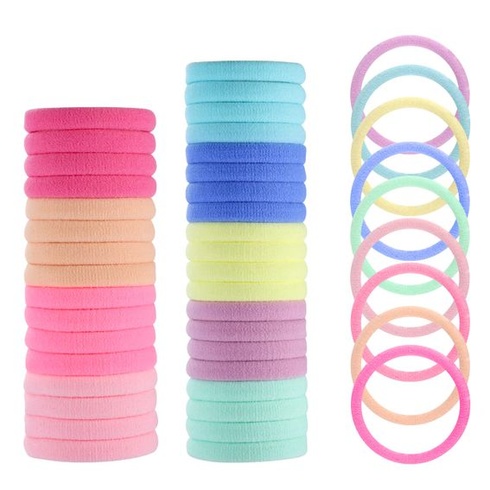 100 ks gumiček do vlasů pro dívky, 4,3 cm, barevné elastické gumičky do vlasů