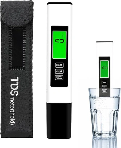 TDS metr, tester pitné vody 3 v 1, digitální, EC TDS, teplota s LCD displejem, tvrdost vody,