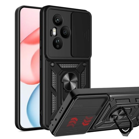 Puzdro pre Honor 400 Pro s posuvným krytom fotoaparátu [Ochrana fotoaparátu] [Krúžkový stojan]
