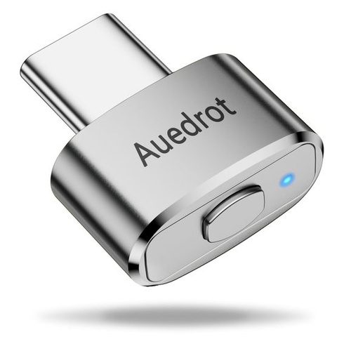 AUEDROT Mouse Jiggler USB-C Nedetekovateľný pohyblivý ovládač s prepínačom, kovový ovládač myši,