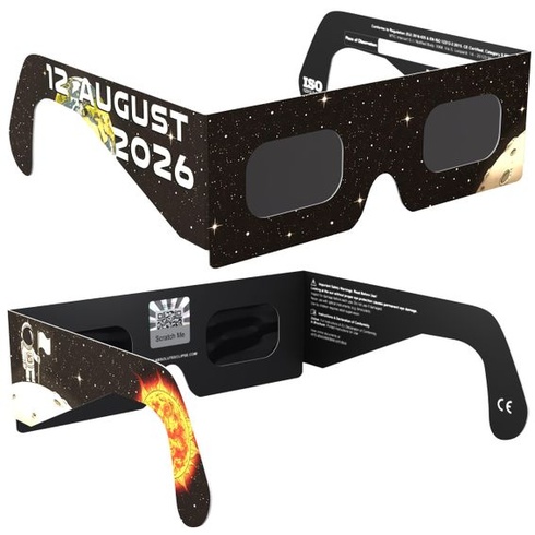 Okuliare Absolute Eclipse na pozorovanie zatmenia Slnka 2026 - ISO 12312-2 - 2 kusy - Pioneer Design -