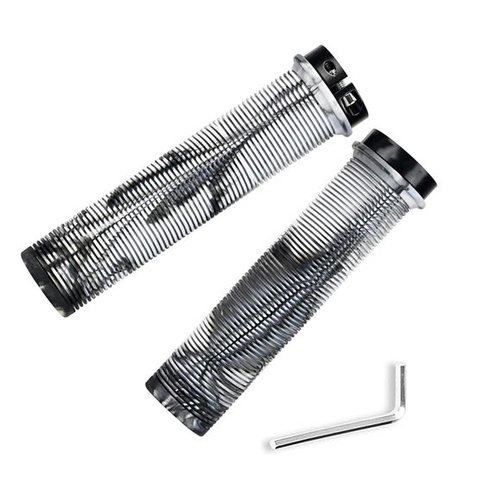 Ergonomické, protišmykové rukoväte na horské bicykle s hliníkovým zámkom - 22mm univerzálne rukoväte