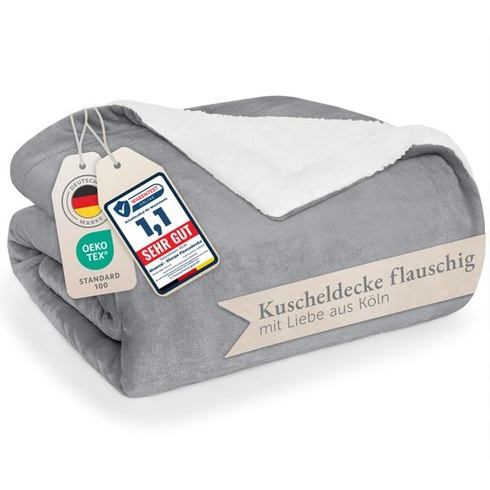 Deka Blumtal Premium Sherpa Fleece, 130x150 cm - certifikácia Oeko-Tex. Deka na pohovku s hustou