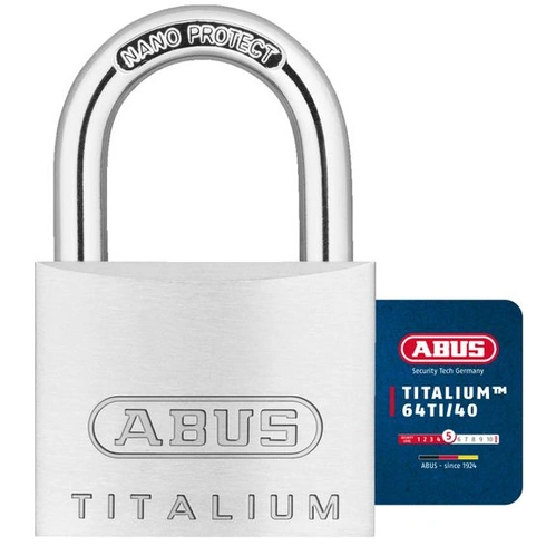 Visací zámek ABUS Titalium 64TI/40 - hliníkový, úroveň zabezpečení 5, 40 mm