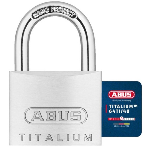 Visiaci zámok ABUS Titalium 64TI/40 - hliníkový, úroveň zabezpečenia 5, 40 mm