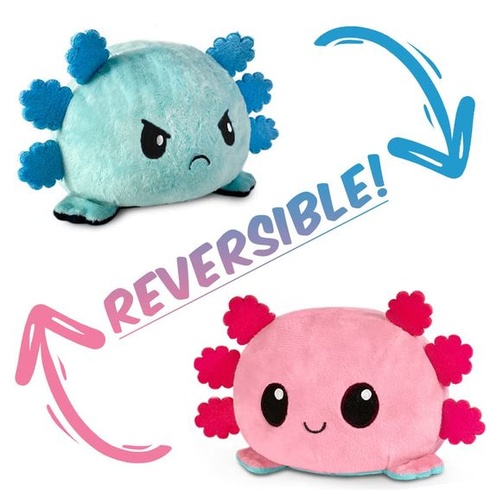 Thedttoy Axolotl Plyšová hračka, Oboustranná Roztomilá Kawaii Moody Plyšová hračka, Roztomilá