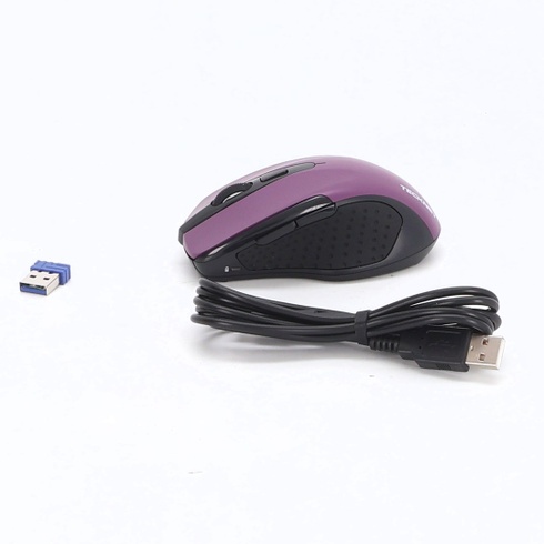 TECKNET Bluetooth myš, dobíjacia bezdrôtová myš (tri režimy: BT 5.0/3.0 + 2.4G), 4800 DPI,