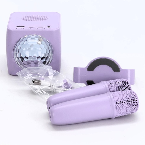 Karaoke automat Dislocati s 2 Bluetooth mikrofónmi pre deti, darček pre dievčatá 3-15 rokov, hudobný