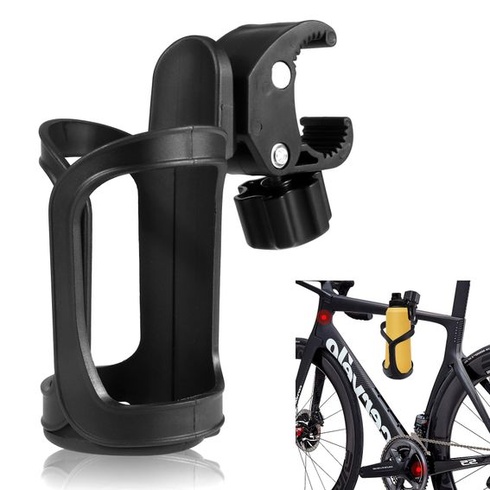 Držiak na nápoje na bicykel, držiak na fľaše pre invalidný vozík, nastaviteľný o 360 stupňov