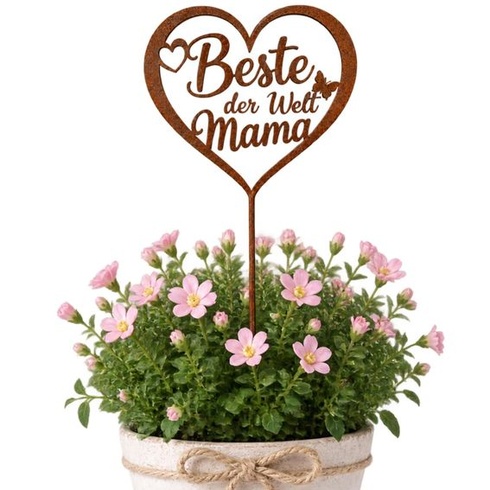 Darček pre mamičku - Rustikálne kovové kvetinové kolíky 31 cm, darček pre mamičku