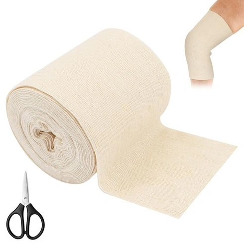 Elastický tubulárny obväz 10,5 cm x 5 m, tubulárny obväz vo farbe kože vrátane nožníc, kompresný obväz