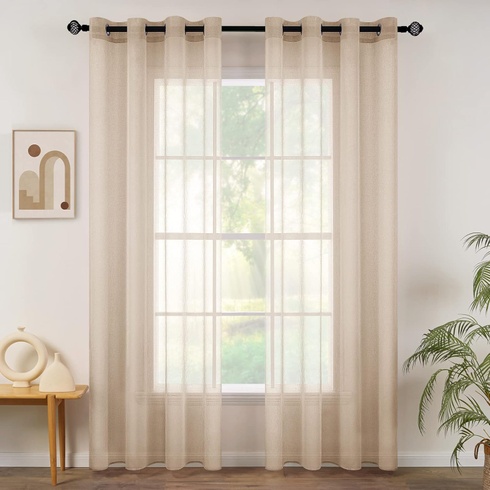 Závesy Miulee Khaki Light 140 x 225 cm