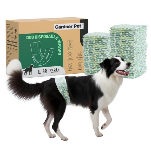 Jednorazové plienky Gardner Pet pre psov, 30 kusov, veľkosť L-87x20cm (obvod pása 53-66cm) 30.0