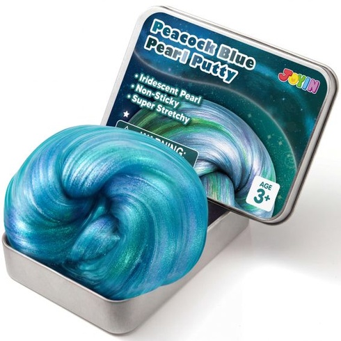 JOYIN Peacock Blue Perleťovo meniaca sa modelovacia hlina, pružinový sliz pre deti, senzorické hračky