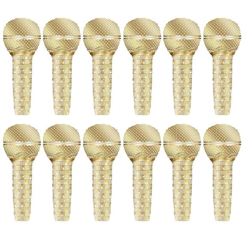 Nafukovací mikrofón, 53 x 26 cm, nafukovací mikrofón, rekvizity na párty, nafukovací mikrofón,