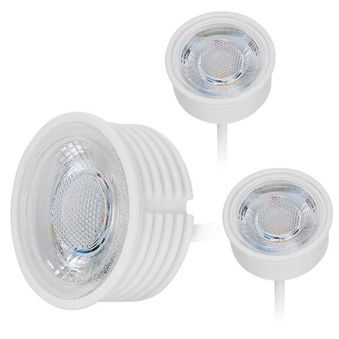 HCFEI LED modul plochý GU10 náhradný 230V 3W stmievateľný zapustený bodový reflektor 38° uhol