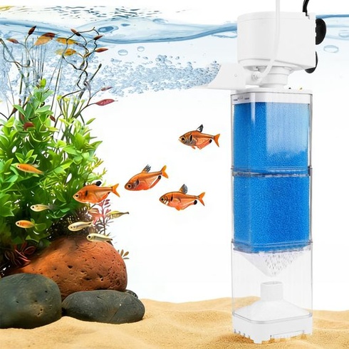 Akvarijný filter EXLECO 5 v 1 pre akvária 80-250 l, 850 l/h, 10 W, nastaviteľný