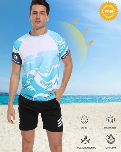 Kúpacie tričko VAYAGER Rash Guard UPF 50+ XL