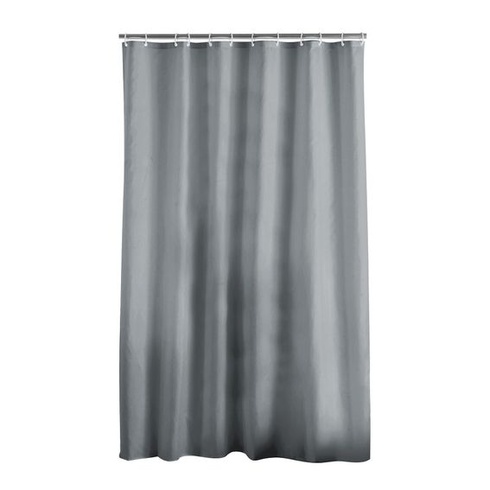 Vnútorný sprchový záves ESSENCIA s háčikmi, polyester, antracit, 180 x 200 cm