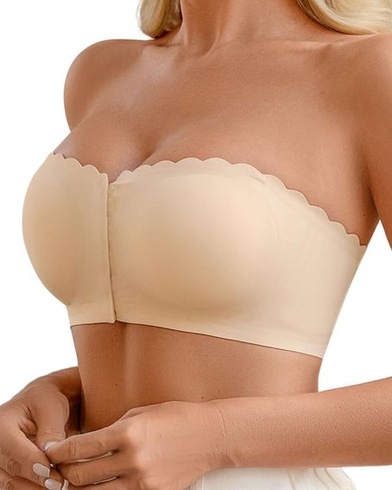 Dámska push-up podprsenka CheChury bez ramienok, bandeau top bez kostíc, protišmykový silikón,