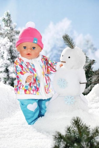 BABY Born Soft Touch Wintertime Girl, bábika bábätko o veľkosti 43 cm s 9 funkciami a
