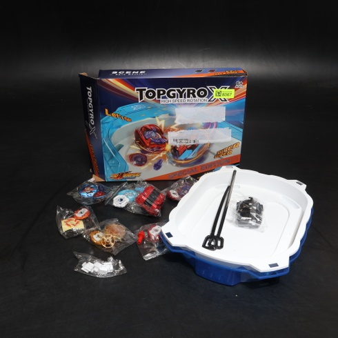 Starter Set BGOVTAPO X-Arena – 6 bojových nástavcov s 2 odpaľovacími zariadeniami, akceleračnou dráhou
