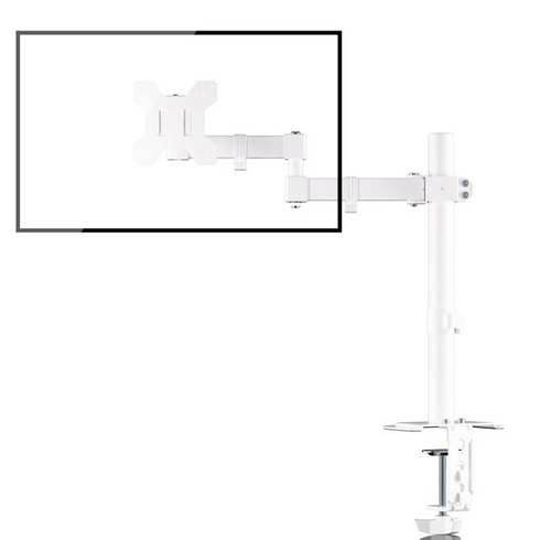 Držiak monitora Bracwiser, rameno pre jeden monitor, výškovo nastaviteľný otočný stojan na monitor