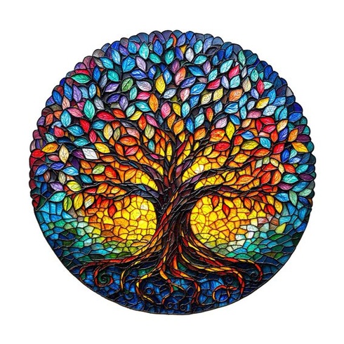 Dřevěné puzzle WOODBESTS pro dospělé - Strom života