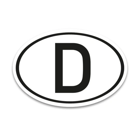 Samolepka iSecur D s kódem země Německo 17,5 x 11,5 cm - kfz714 Samolepka Německo