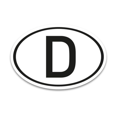 Samolepka iSecur D s kódom krajiny Nemecko 17,5 x 11,5 cm - kfz714 Samolepka Nemecko