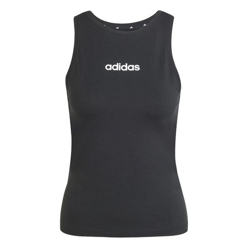 Dámske bavlnené tielko adidas Essentials Linear Slim L, čierne / biele