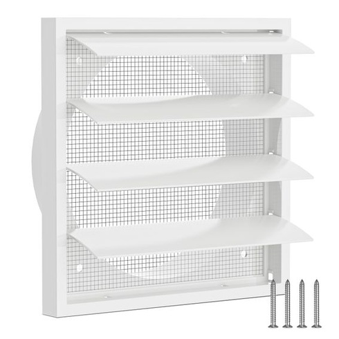Hon&Guan 150mm uzamykateľná vetracia mriežka 175mm x 175mm s pohyblivými lamelami a sieťkou proti