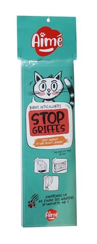 Aimé | Stop'Griffes Oboustranná lepicí páska na pohovky odolné proti kočkám (24 kusů) | Chránič