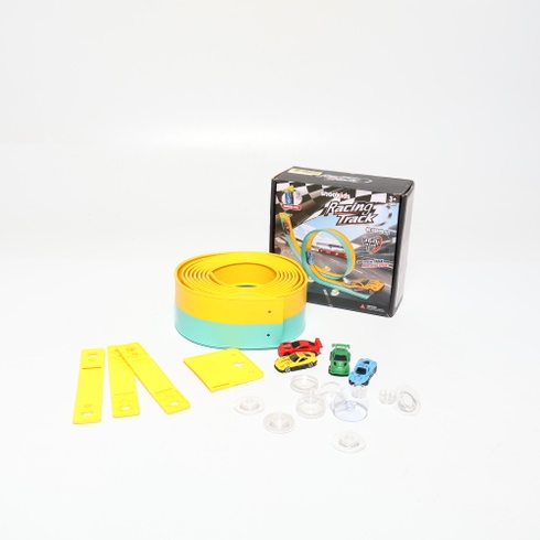 Snookids flexibilný autodrom pre deti 3, 4, 5, 6 rokov, autodrom 4,6 m so 4 autíčkami, závodné auto