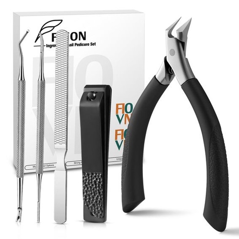 FVION 5dielna sada na pedikúru, profesionálne klieštiky na nechty na nohách, podiatrické nástroje,