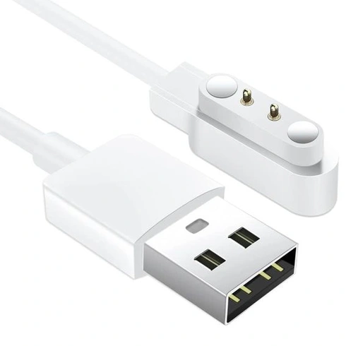 Magnetická nabíjačka AXFEE kompatibilná s náramkom Xiaomi, USB kábel č. 1 biely 4mm
