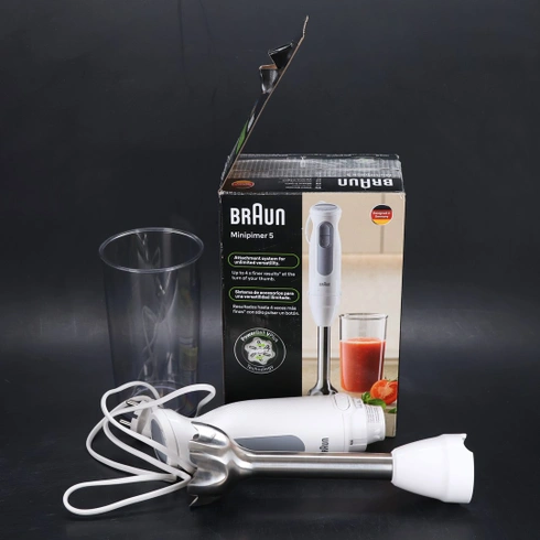 Tyčový mixér Braun MultiQuick 5 MQ 50001 M, 1000W, 21 rychlostních stupňů + turbo, nerezová noha na