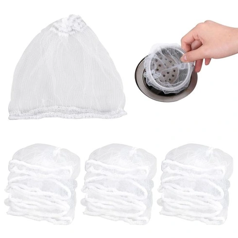 300 elastických sáčků do dřezu, jednorázové filtry do dřezu 9 x 8 cm, síťované sáčky do kuchyňského