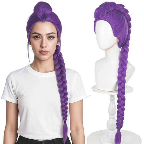 Parochňa Porsmeer dlhý fialový vrkoč 120 cm