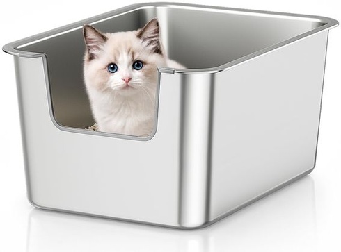 Toaleta pre mačky Icoyea 001, strieborná