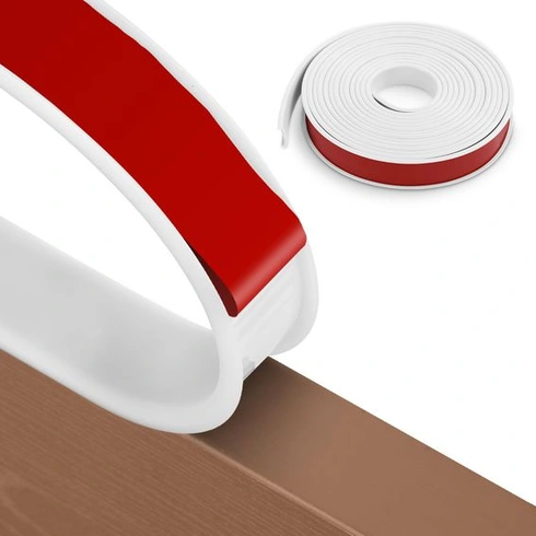 Flintronic samolepiaca flexibilná soklová lišta v tvare U do kuchyne a kúpeľne, 3 m x 36 mm, biela