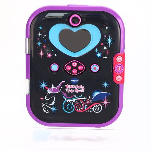 VTech KidiSecrets Selfie Music 2.0 černý, 8v1 deník s rozpoznáváním obličeje, kamerou,