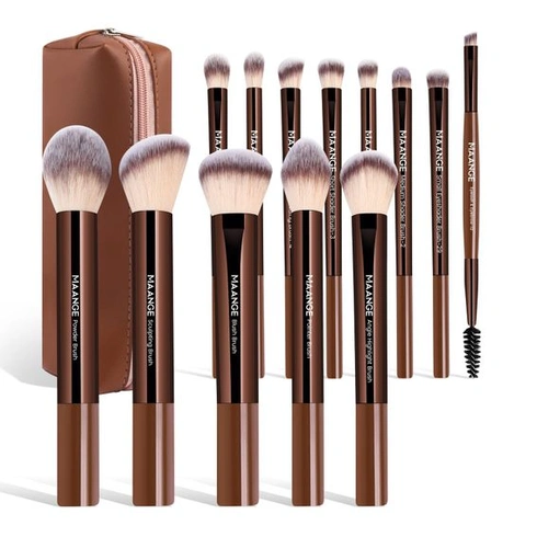 Sada štetcov na make-up MAANGE, 13 kusov, štetce na make-up, kozmetické štetce, sada štetcov na púder,