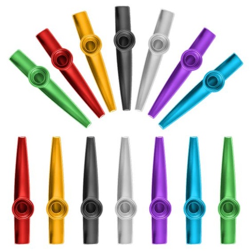 14dielna sada kazoo, kovové kazoo, kazoo z hliníkovej zliatiny, hudobné nástroje v 7 farbách, kazoo
