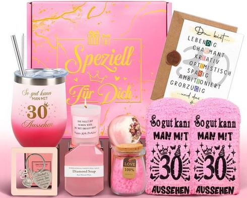 Dárky Giftota k 30. narozeninám pro ženy, Dárky pro ženy, Personalizovaná sada dárků k 30.